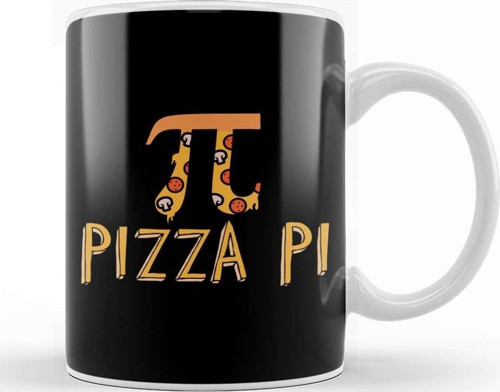 Cute & Funny Pizza Pi Pizza Pie Math Joke Pun Kupa Bardak Porselen