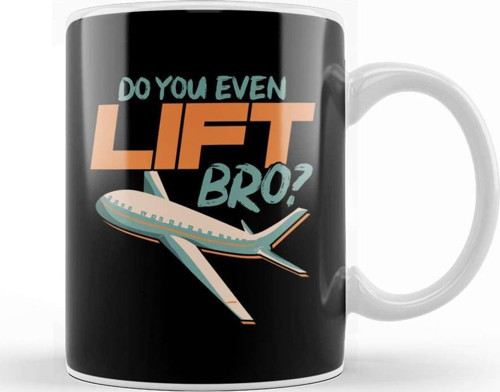 Do You Even Lift Bro Funny Airplane Pilot Pun Kupa Bardak Porselen