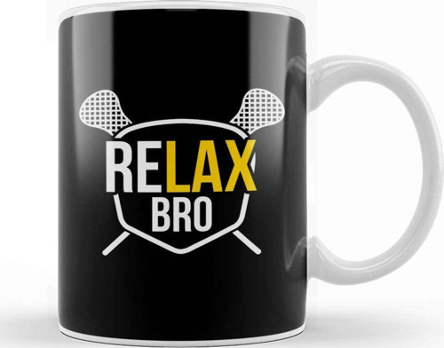 Funny Relax Bro Funny Lacrosse Pun Lax Player Kupa Bardak Porselen