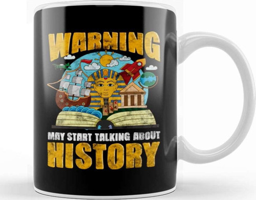 Funny Warning May Start Talking About History Kupa Bardak Porselen