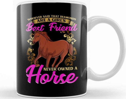 Horses Are A Girl'S Best Friend Not Diamonds Kupa Bardak Porselen