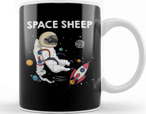 Space Sheep Awesome Astronaut Galaxy Explorer Kupa Bardak Porselen