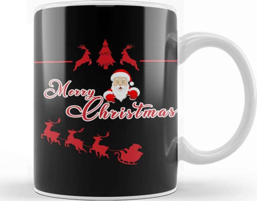 Yılbaşı Yeni Yıl Konseptli Merry Christmas 06 Kupa Bardak Porselen