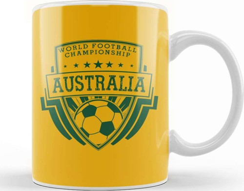Australia Shield World Football Championship Kupa Bardak Porselen