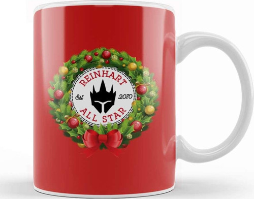 Christmas All Star Overwatch Reinhart Wreath Kupa Bardak Porselen