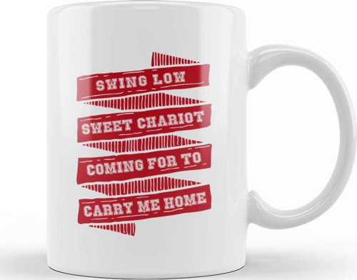 Rugby England Swing Low Sweet Chariot Banner Kupa Bardak Porselen