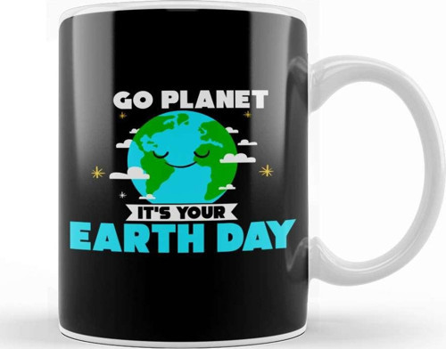 Cute Go Planet It'S Your Earth Day Funny Pun Kupa Bardak Porselen