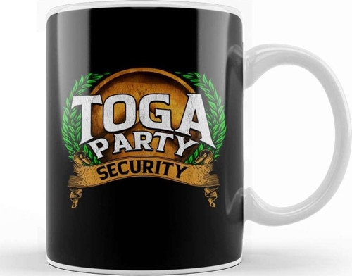 Funny Toga Party Security Guard Greek Wreath Kupa Bardak Porselen