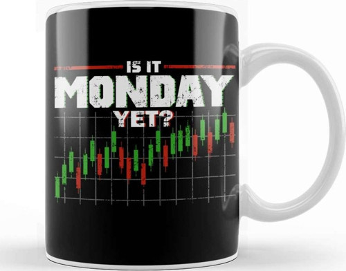 Is It Monday Yet Funny Stock Market Trading Kupa Bardak Porselen