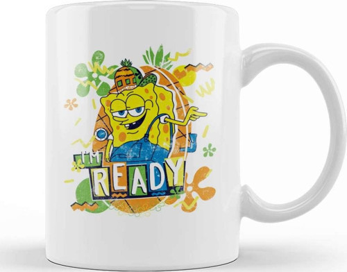 Ight Imma Head Out Spongebob Meme Süngerbob Kupa Bardak Porselen