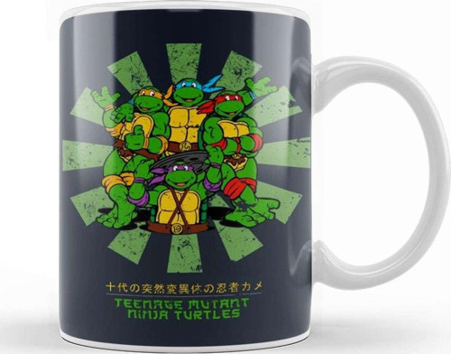Teenage Mutant Ninja Turtles Retro Japanese Kupa Bardak Porselen
