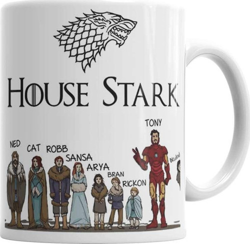 Game Of Thrones House Stark And Tony Stark Kupa Bardak Porselen