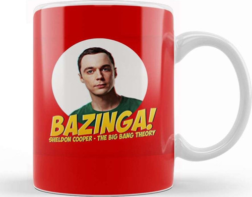 The Big Bang Theory Sheldon Cooper Bazinga Kupa Bardak Porselen
