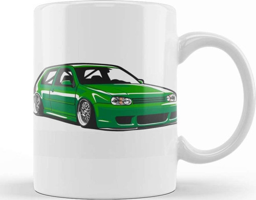 Stanced Out Golf Mk4 Green Kupa Bardak Porselen