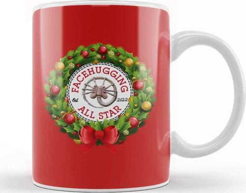Christmas All Star Facehugger Alien Wreath Kupa Bardak Porselen