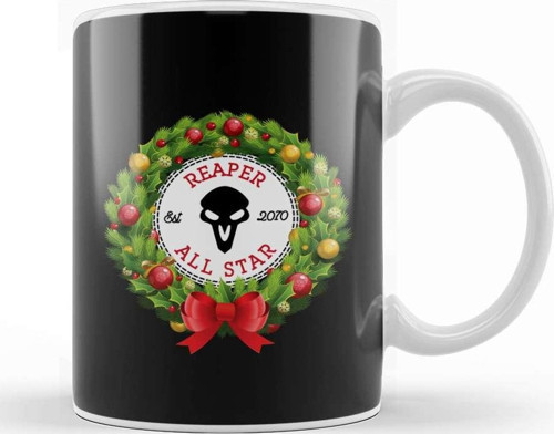 Christmas All Star Overwatch Reaper Wreath Kupa Bardak Porselen