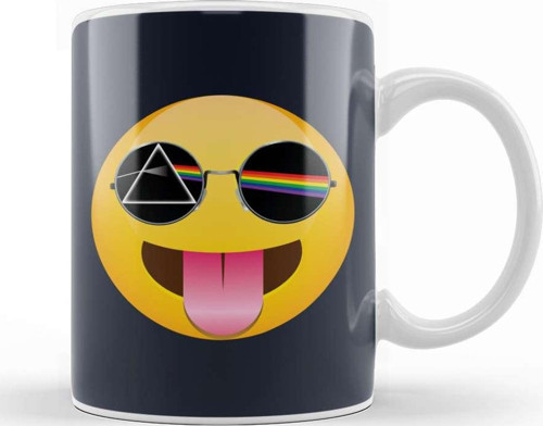Dark Side Of The Sticking Out Tongue Emoji Kupa Bardak Porselen