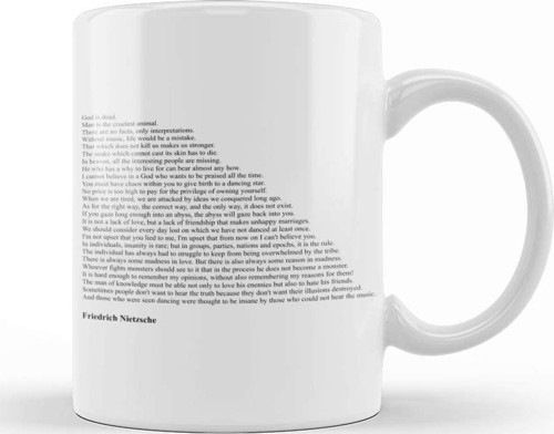 Friedrich Nietzsche Quotes Kupa Bardak Porselen