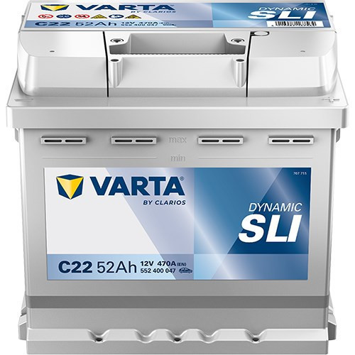C22 12V 52 Ah 470A Dynamic Slı Akü (Üretim Yılı: 2026)