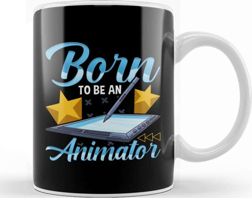 Born To Be An Animator Professional Artist Kupa Bardak Porselen