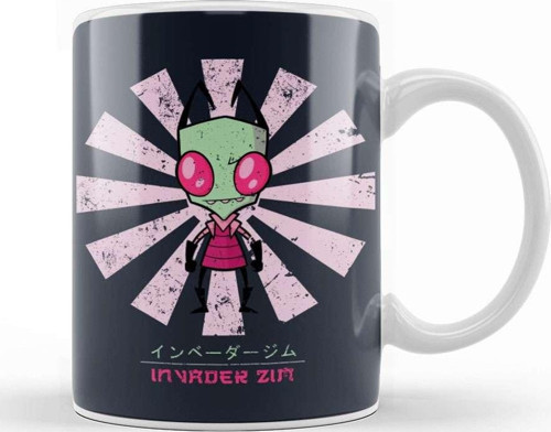 Invader Zim Retro Japanese Kupa Bardak Porselen