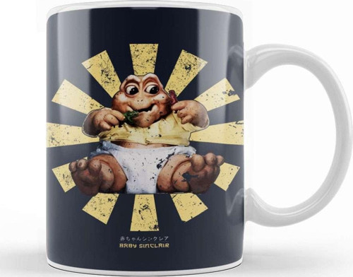 Baby Sinclair Retro Japanese The Dinosaurs Kupa Bardak Porselen