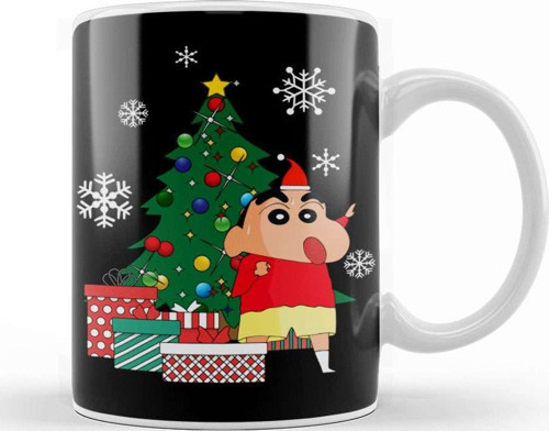 Kcrayon Shin Chan Around The Christmas Tree Upa Bardak Porselen