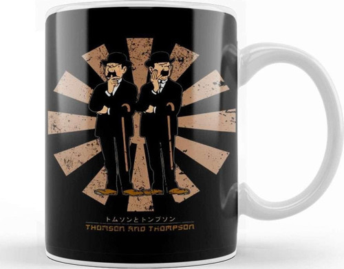 Thomson And Thompson Retro Japanese Tintin Kupa Bardak Porselen