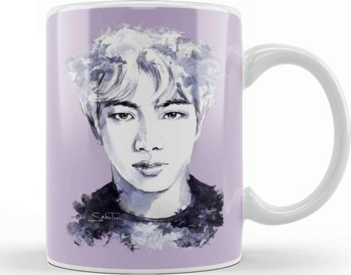 Bts Seokjin Bts Paint Blot Kupa Bardak Porselen
