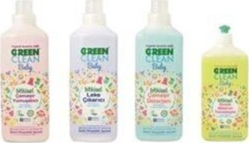 Baby Çamaşır Deterjanı 1lt + Yumuşatıcı 1lt + Leke Çıkarıcı 1lt + Biberon Temizleyici 500 ml