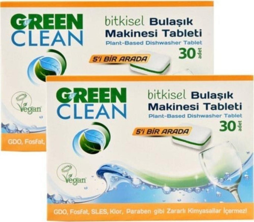Bulaşık Makinesi Organik Bitkisel Tablet 30 Adet x 2 Adet