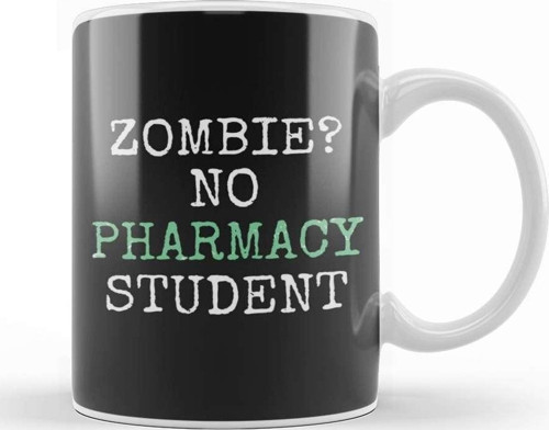 Zombie No Pharmacy Student Kupa Bardak Porselen