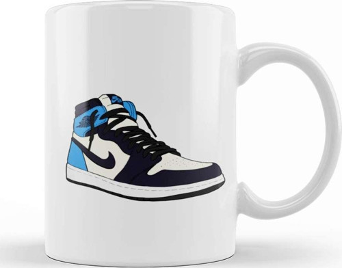 Air Jordan 1 High Obsidian Kupa Bardak Porselen