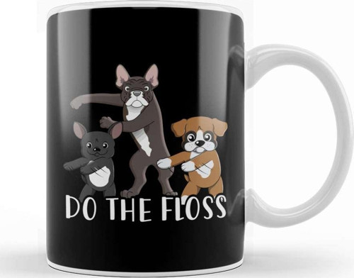 Cute Pet Dogs Do The Floss Kupa Bardak Porselen