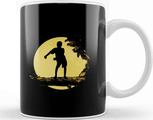 Sunset Flossing Silhouette Kupa Bardak Porselen