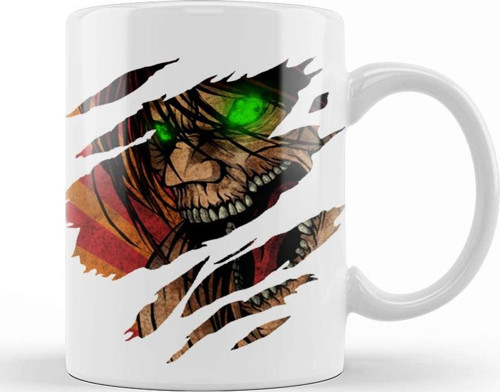 Eren Titan Attack On Titan Kupa Bardak Porselen
