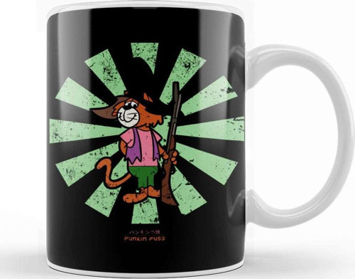 Punkin Puss Retro Japanese Kupa Bardak Porselen