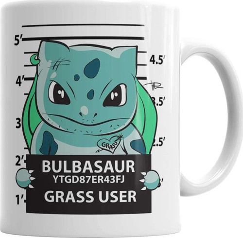 Bulbasaur Bad Boy Pokemon Kupa Bardak Porselen