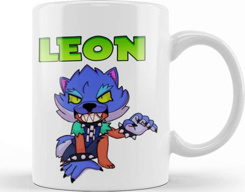 Werewolf Leon Brawl Stars Kupa Bardak Porselen
