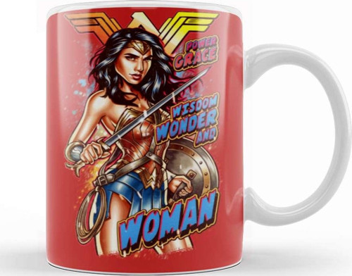 Wonder Woman Diana Prince Kupa Bardak Porselen
