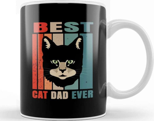 Best Cat Dad Ever Kedi 01 Kupa Bardak Porselen