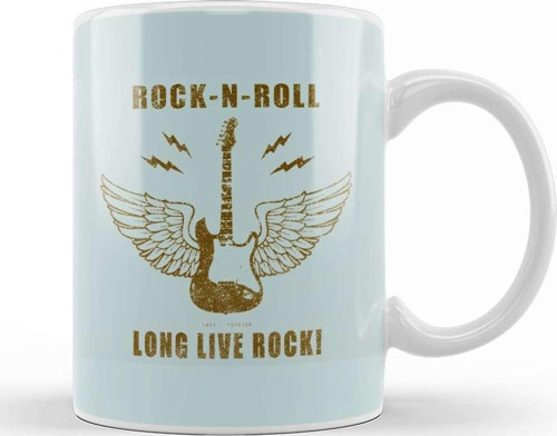 Long Live Rock N' Roll 01 Kupa Bardak Porselen