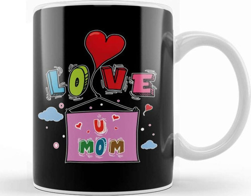 Love You Mom Anneler Günü Kupa Bardak Porselen