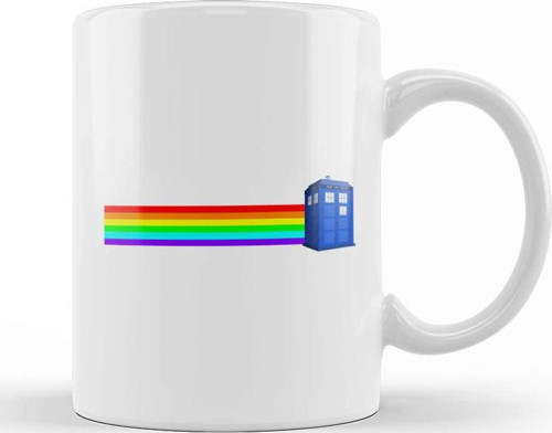 Rainbow Tardis Doctor Who Kupa Bardak Porselen