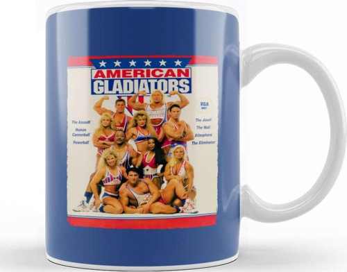 Retro American Gladiators Kupa Bardak Porselen