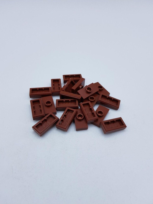 Aksesuar Plate Modified 1 X 2 Jumper Kahverengi Düz Fayans Tuğla