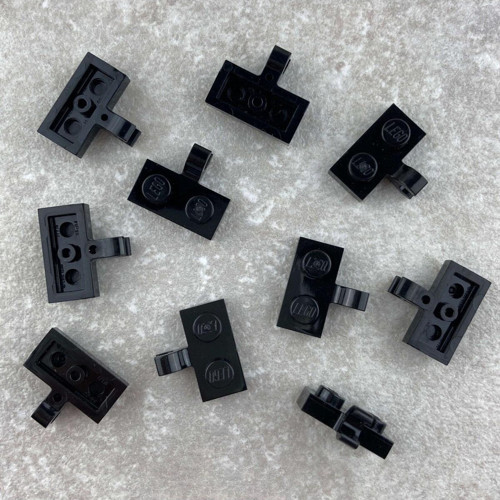 Custom Aksesuar Plate Modified 1 x 2 Yatay Clip Siyah Tuğla