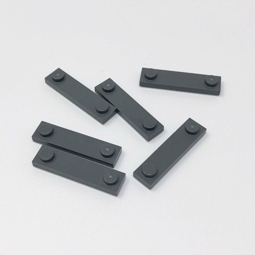 Custom Aksesuar Plate Modified 1 x 4 Stud Groove Koyu Gri Tuğla