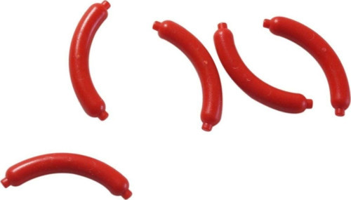 Aksesuar Moc Minifigür Food Yiyecek Sausage Hot Dog Kırmızı Sosis