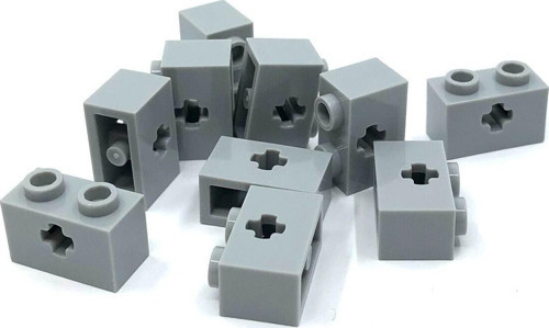 Technic Aksesuar Moc Brick 1 X 2 Axle Delikli Tuğla Açık Gri